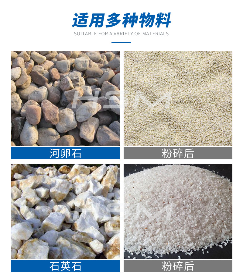 华盛铭对辊制砂机破碎效果佳,成品率高